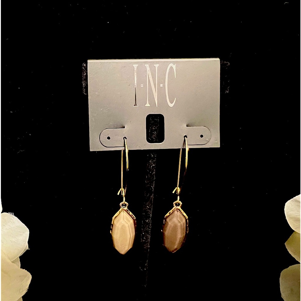 I.N.C. Gold Tone Wired Pierced Drop Earrings